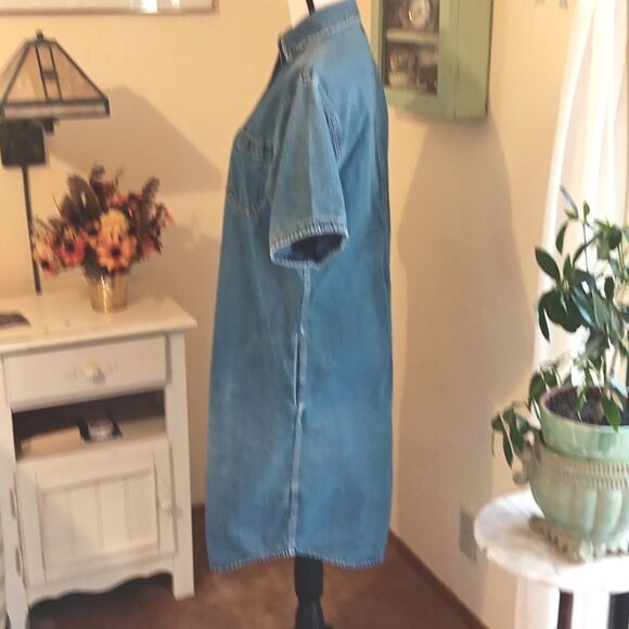 Vintage Calvin Klein Denim Dress. Coastal Cowgirl, Western - Picture 5 of 12